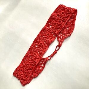 Dark pink Crochet Lace Headband